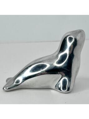 Vintage Hoselton Aluminum Seal Sculpture Artist Numbered Made in Canada